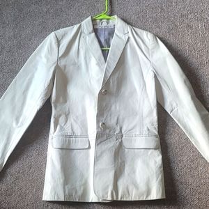 Vintage NWOT Tahari Winter White Leather Blazer